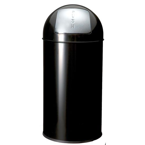 Lixeira pública - PUSH  - JVD - em aço galvanizado / com tampa / contemporânea