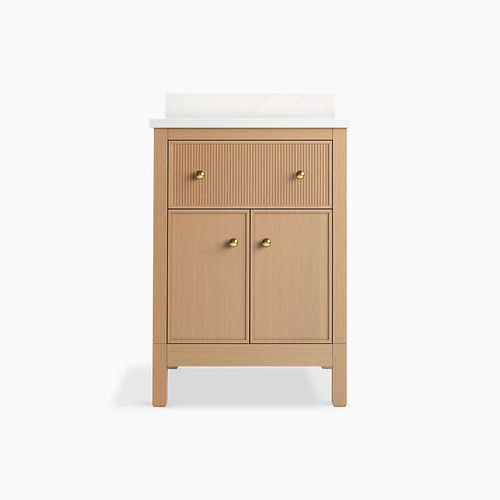 Gabinete de banheiro de piso - MALIN™  - Kohler - em madeira / em quartzo / contemporâneo
