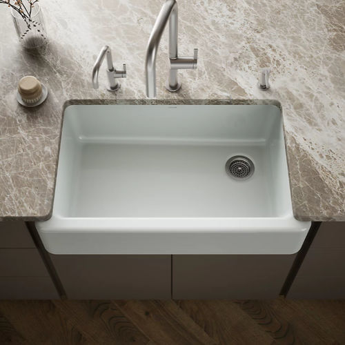 Pia com 1 cuba - WHITEHAVEN® - Kohler - sem escorredor / em ferro fundido / de embutir (por baixo da bancada)