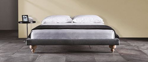 Cama de casal - 5600 SOMMIER - Vibieffe - contemporânea / estofada / em linho