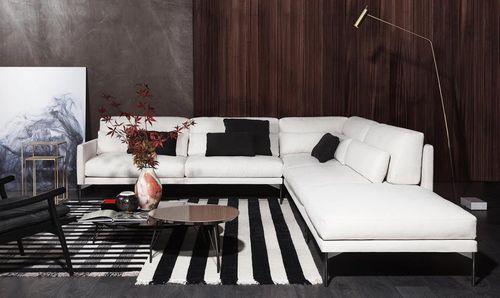 Sofá modular - 110 MODERN - Vibieffe - contemporâneo / em algodão / em linho