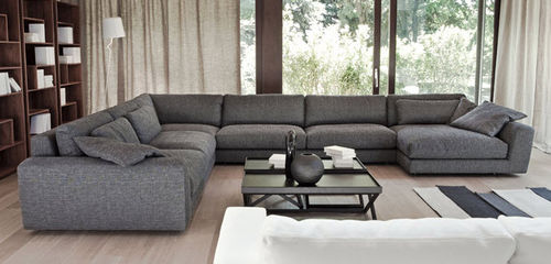 Sofá modular - 800 FASHION - Vibieffe - contemporâneo / em tecido / em couro