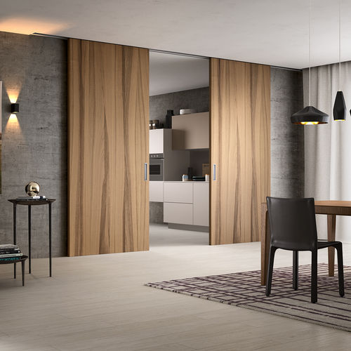 Porta interna - LIGNUM NOCE NATURAL TOUCH - FerreroLegno - em madeira / de correr / sem vidros