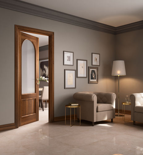 Porta interna - ARCA - FerreroLegno - em madeira / de abrir / com vidro