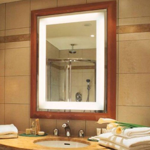 Espelho para banheiro de parede - BROADWAY : 1M0963 AB - MLE HOTEL LIGHTING - contemporâneo / retangular / quadrado