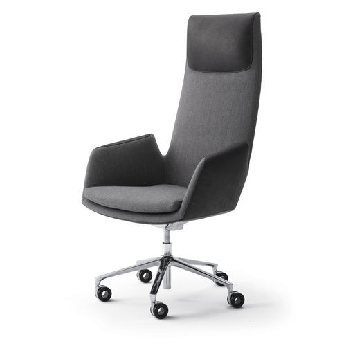 Poltronas de escritório contemporânea - CORDIA PLUS - COR - em tecido / metálica / com encosto alto