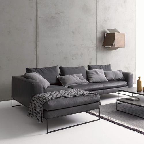 Sofá modular - MELL LOUNGE - COR - contemporâneo / em tecido / em couro