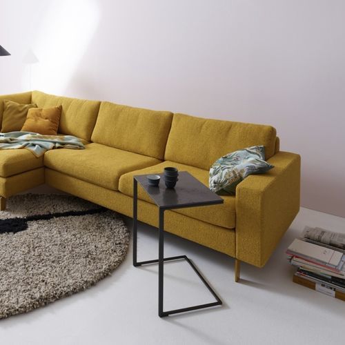 Mesa lateral contemporânea - MELL C - COR - em carvalho / em nogueira / em MDF laqueado