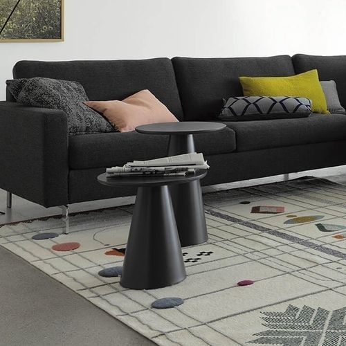 Mesa lateral contemporânea - CONIC - COR - em nogueira / em madeira maciça / em MDF