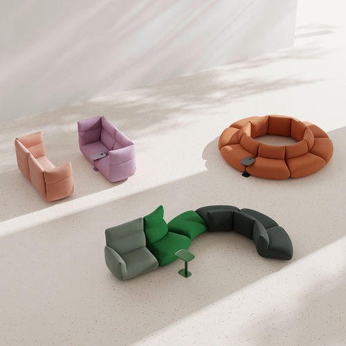 Sofá modular - Jalis Flow - COR - curvo / redondo / design