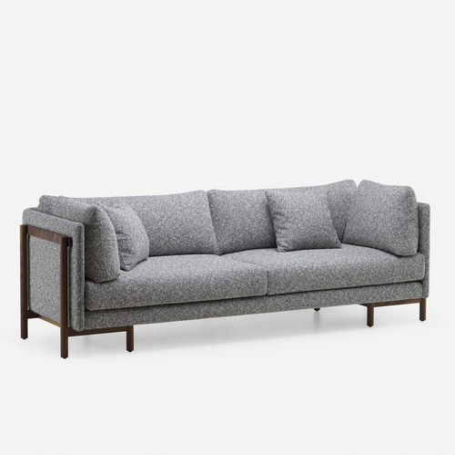 Sofá modular - FRAME - DE LA ESPADA - contemporâneo / em tecido / em couro