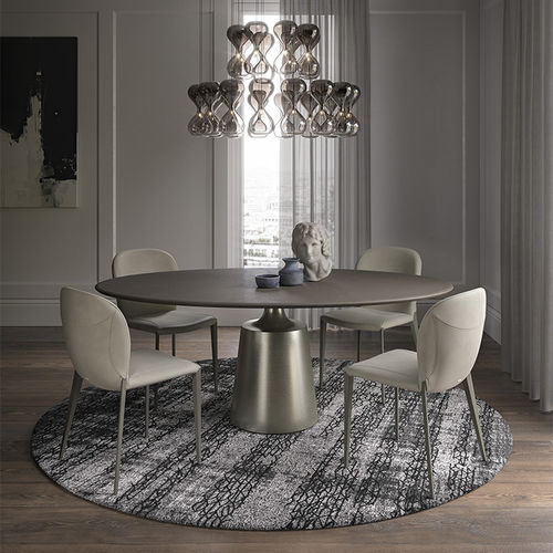 Mesa de jantar contemporânea - YODA  - Cattelan Italia - em nogueira / em MDF / em vidro