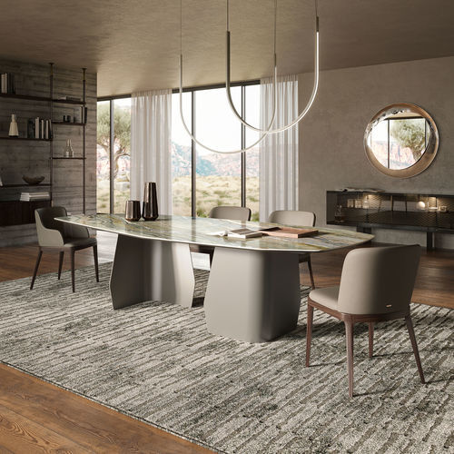 Mesa de jantar contemporânea - SENATOR  - Cattelan Italia - em nogueira / em vidro / em cerâmica