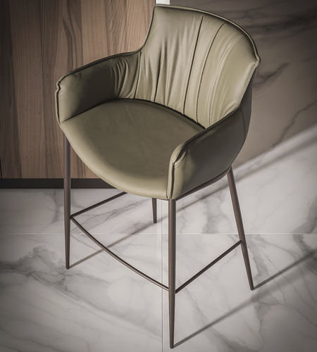 Cadeira alta contemporânea - RHONDA - Cattelan Italia - para ambiente interno / em tecido / em couro
