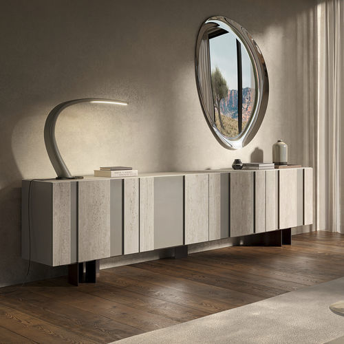 Buffet aparador contemporâneo - AMSTERDAM - Cattelan Italia - em madeira laqueada / em carvalho / em aço laqueado