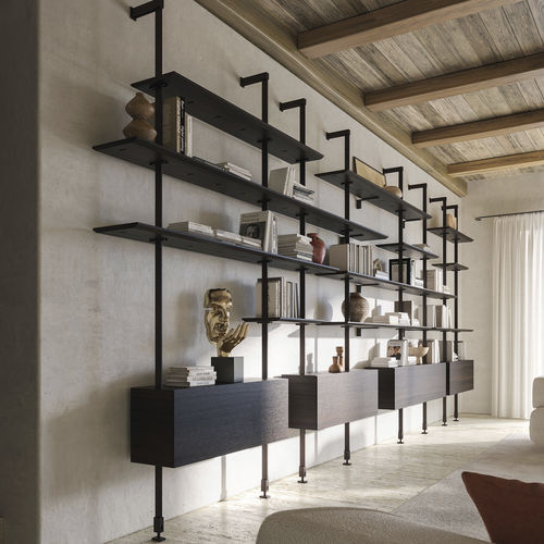 Estante de parede - AIRPORT - Cattelan Italia - modular / para separação de ambientes / do piso ao teto