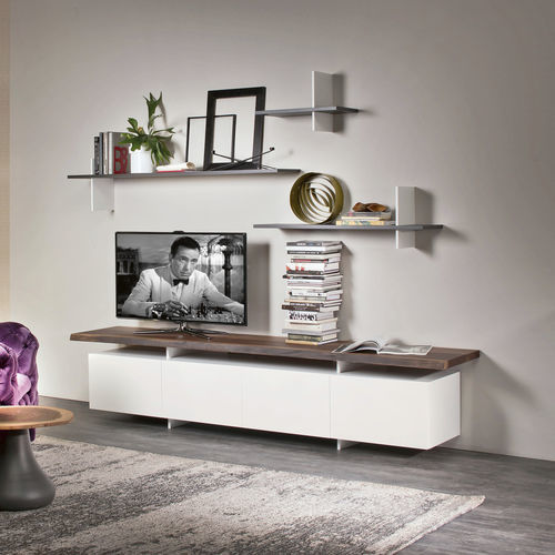Rack de TV contemporâneo - SENECA - Cattelan Italia - com prateleiras / com compartimento de arrumação / em madeira maciça
