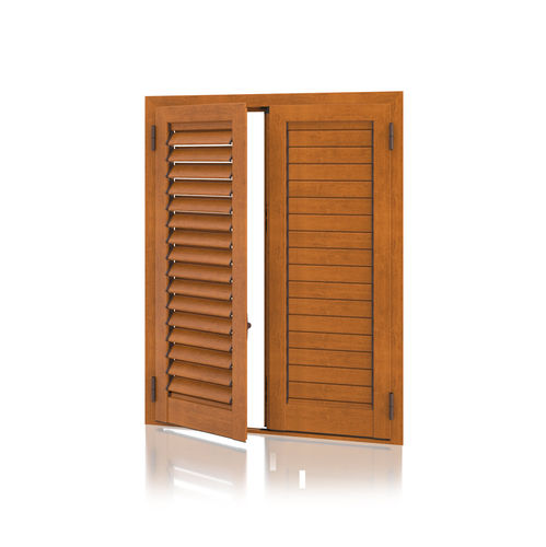 Veneziana de abrir - K80 : PLANAR ADJUSTABLE - KIKAU - em alumínio / efeito de madeira / para porta