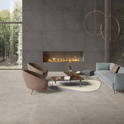 Placas de revestimento em grés porcelanato - DISTRICT SILVER - CERAMICHE KEOPE - fosca / com acabamento natural / para ambiente interno