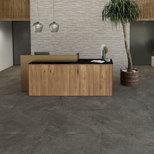 Placas de revestimento em grés porcelanato - ARK&Egrave; ANTHRACITE - CERAMICHE KEOPE - fosca / para ambiente interno / para ambiente externo