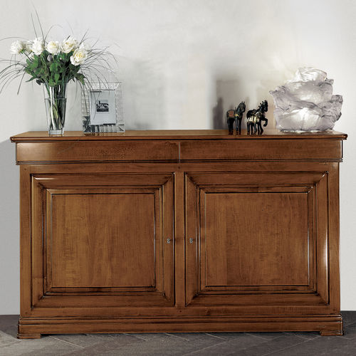 Buffet aparador clássico - EMATITE  - LE FABLIER - em madeira maciça / branco / preto