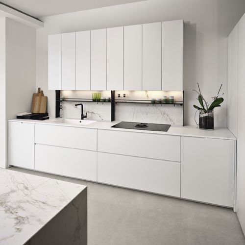 Cozinha contemporânea - ARENA - MAISTRI - em HPL / com ilha / em L