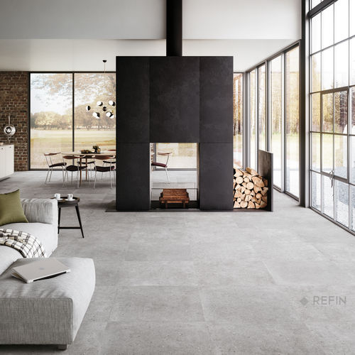 Placas de revestimento em grés porcelanato - BLOCK CINDER  - CERAMICHE REFIN - em cerâmica / lisa / para ambiente interno