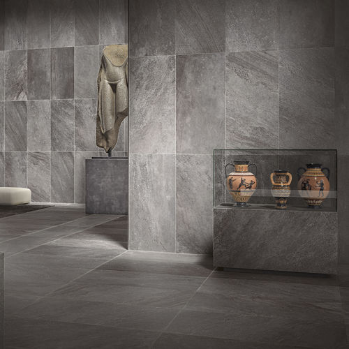 Placas de revestimento em grés porcelanato - BLENDED DARK - CERAMICHE REFIN - fosca / texturizada / para ambiente interno