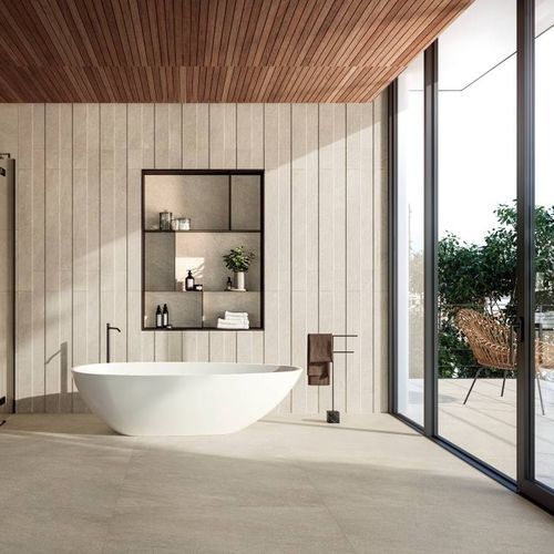Placas de revestimento em grés porcelanato - PRIMAL SAND - CERAMICHE REFIN - fosca / texturizada / com relevo