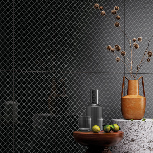 Placas de revestimento em grés porcelanato - UPSIDE BLACK - CERAMICHE REFIN - para ambiente interno / para banheiro / para sala