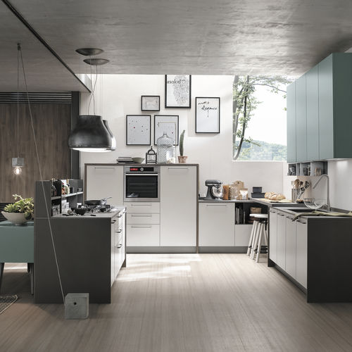 Cozinha contemporânea - REPLAY - STOSA CUCINE - em Fenix NTM / em polímero / com ilha