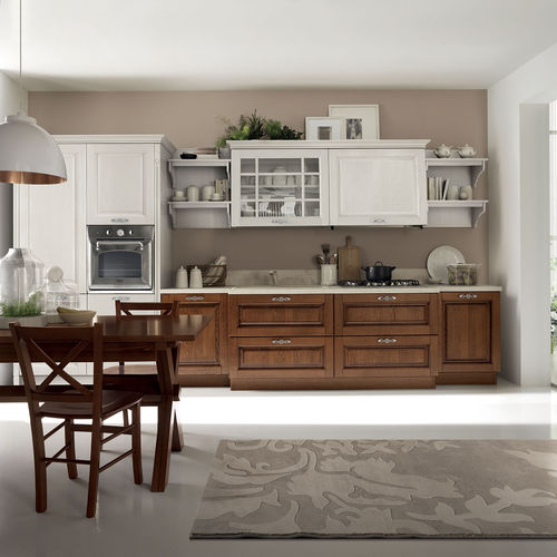 Cozinha clássica - SATURNIA - STOSA CUCINE - em madeira / em L / com pegas