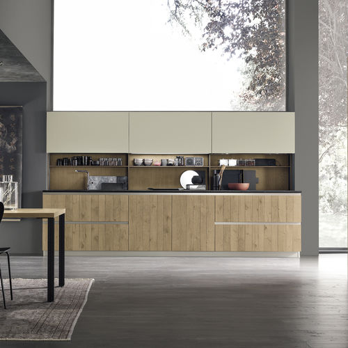 Cozinha contemporânea - NATURAL - STOSA CUCINE - em carvalho / em vidro / com ilha