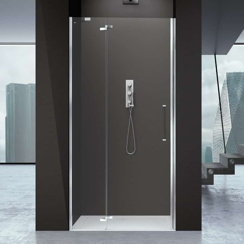 Cabine de banho em vidro - PRISMA 2.0  - Megius SpA - em alumínio / pivotante / frontal