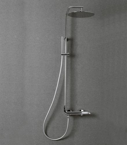 Coluna de banho mecânica - KROMOS - Megius SpA - em aço / acabamento cromado / de parede