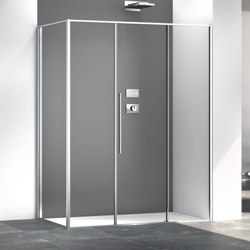 Cabine de banho em vidro - ZEN PCS+F00 - Megius SpA - em alumínio / em aço inoxidável / com portas de correr