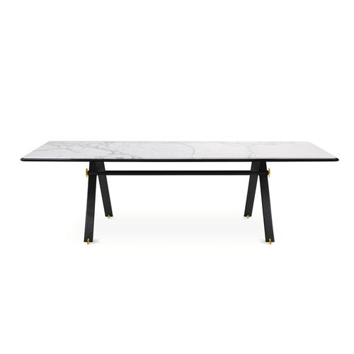 Mesa contemporânea - MAAT - Gallotti&Radice - em alumínio anodizado / em mármore / retangular