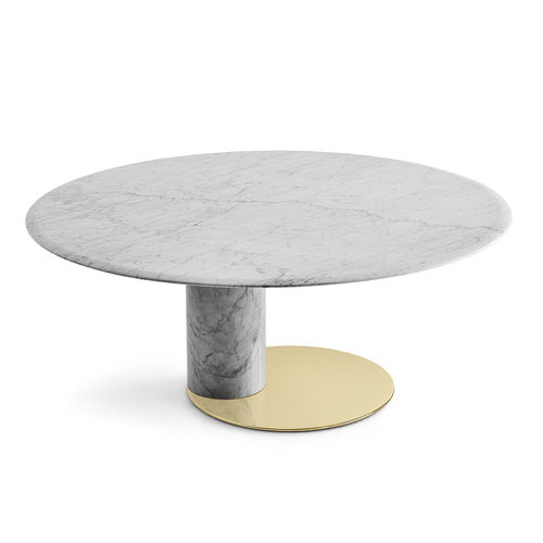 Mesa contemporânea - OTO BIG - Gallotti&Radice - em mármore / redonda