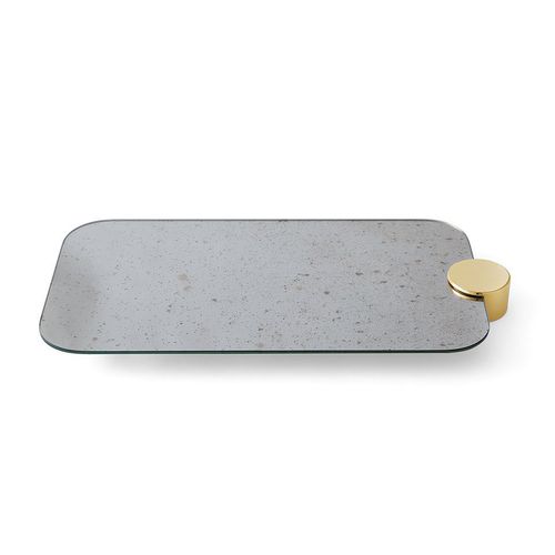 Bandeja de servir metálica - ODETTE RECTANGULAR - Gallotti&Radice - em vidro