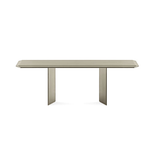 Mesa contemporânea - DOLM PLUS - Gallotti&Radice - em vidro / com base em madeira / retangular