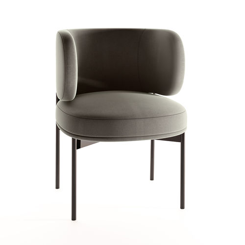 Cadeira contemporânea - AKIKO  - Gallotti&Radice - para ambiente interno / em tecido / em couro