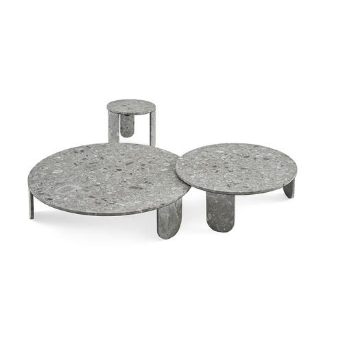 Mesa de centro contemporânea - CLEMO - Gallotti&Radice - em mármore / em arenito / com base em pedra