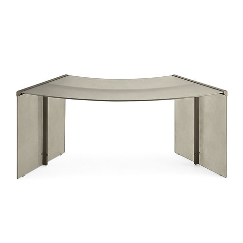 Mesa secretária de piso - PRESIDENT GOLD EDITION  - Gallotti&Radice - contemporânea / em vidro temperado / curva