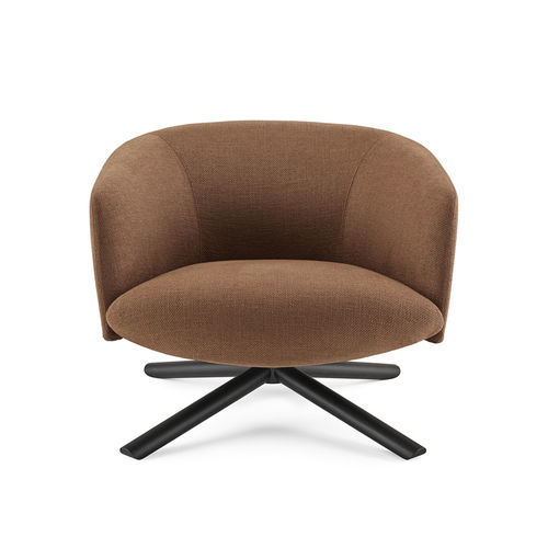 Poltrona contemporânea - LIVRE - Gallotti&Radice - em tecido / em couro / em madeira