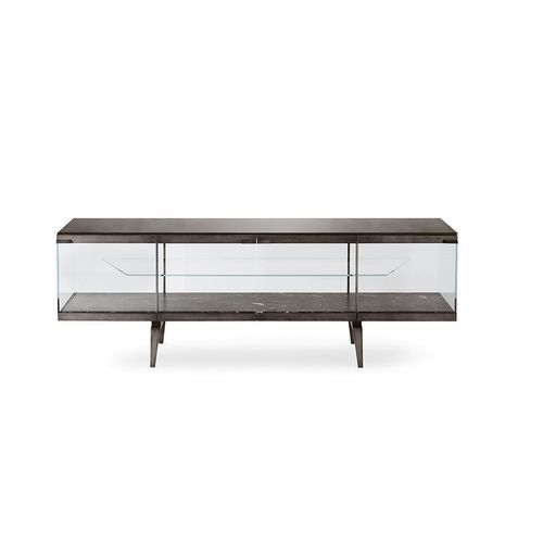 Cristaleira contemporâneo - PANDORA LIGHT - Gallotti&Radice - em vidro temperado / em vidro laqueado / em metal laqueado