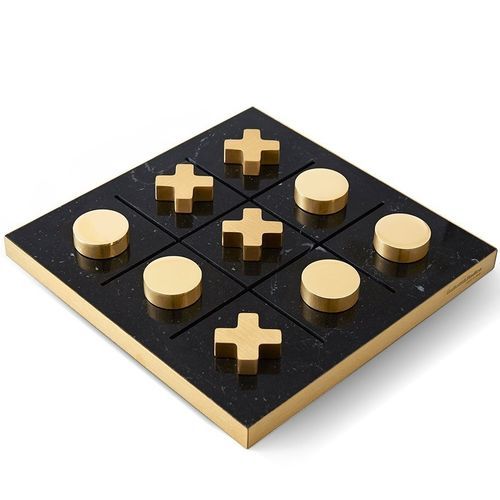 Mesa de jogos de criança contemporânea - Tip Tap Toe - Gallotti&Radice - da linha residencial / em latão escovado / em mármore