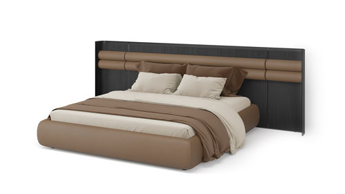 Cama de casal - Sunrise - Gallotti&Radice - contemporânea / com cabeceira / em tecido