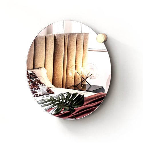 Espelho de parede - Odette - Gallotti&Radice - contemporâneo / redondo / em latão