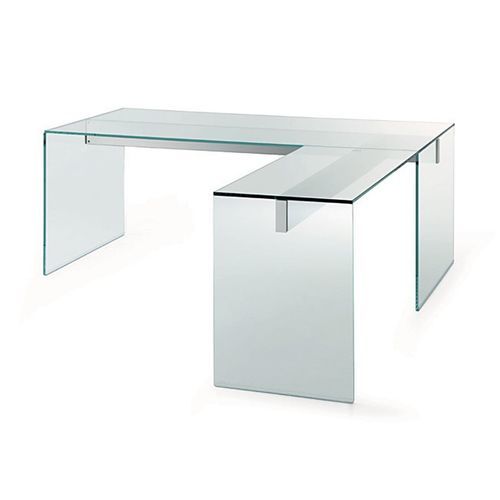 Mesa executiva - AIR L - Gallotti&Radice - de piso / contemporânea / em vidro