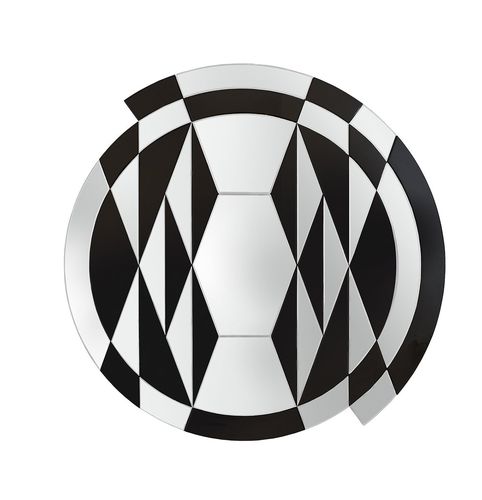 Espelho de parede - BLACK&WHITE BEAT - Gallotti&Radice - contemporâneo / redondo / preto